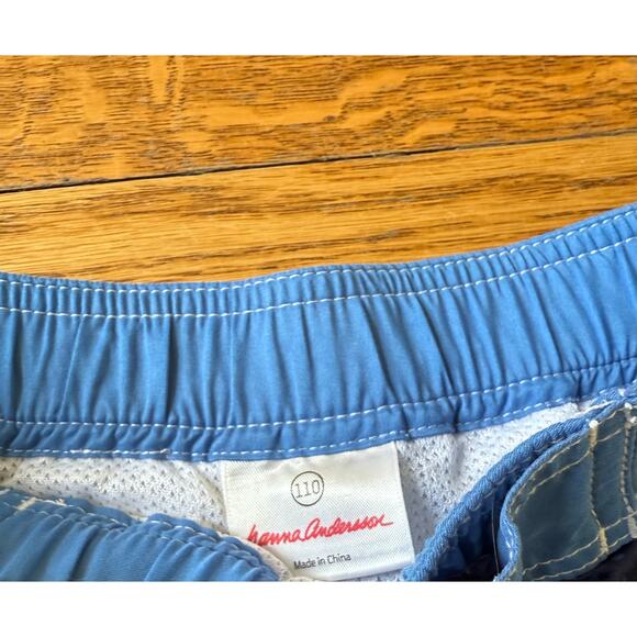 Hanna Andersson Boys' Shark Swim Trunks Size 5 - Picture 3 of 5